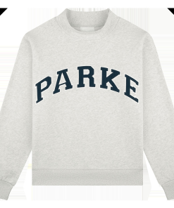 Parke AOG Varsity Crewneck Sweatshirt – Oversized Pullover Grey