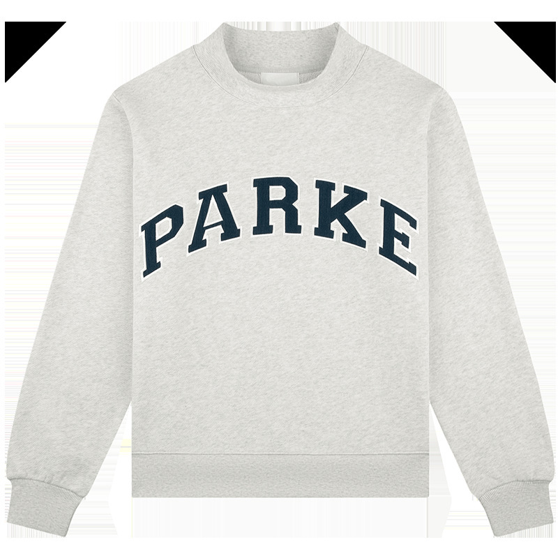 Parke AOG Varsity Crewneck Sweatshirt – Oversized Pullover Grey